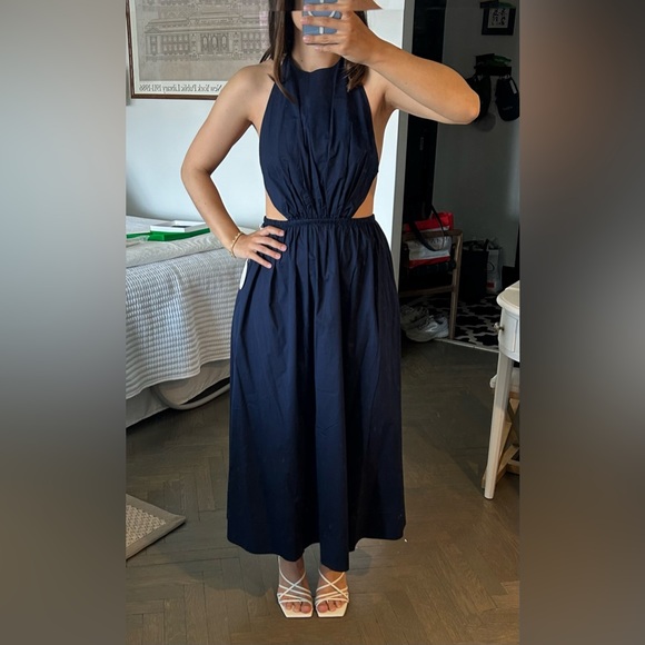 Staud Vanessa Dress in Navy NWT - Picture 5 of 7